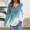 Women Long Sleeve Tops Dressy Casual V Neck Tshirts Basics Tee Vacation Fall Fashion Clothes