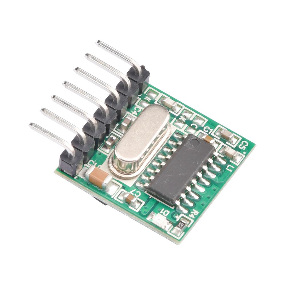 1PCS DC3.3-5V 433mhz Wireless Coding Receiver/Transmitter Decoding Receiver Module 4 CH Output for 433Mhz Remote Controller DIY