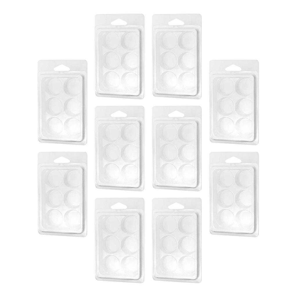 100x Candles Melt Clamshells Molds DIY Sturdy Handmade Easy To Use Candle Container Candle Making for Wickless Tarts Candles