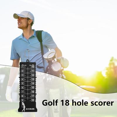 Golf Score Counter Golf Stroke Counter Keychain 18 Hole Golf Score Indicator Putt and Shot Scorekeeper for Golf Scoring
