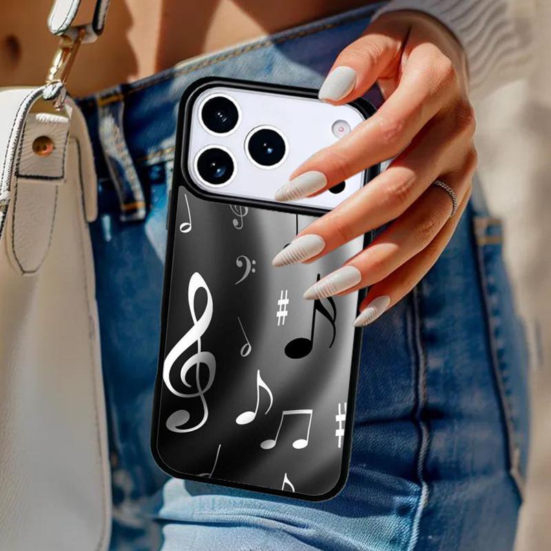 Music Notes soft Phone Case For iPhone 17 Air 14 15 13 12 Max Cover For Apple 16e 11 Pro Max Plus Coque