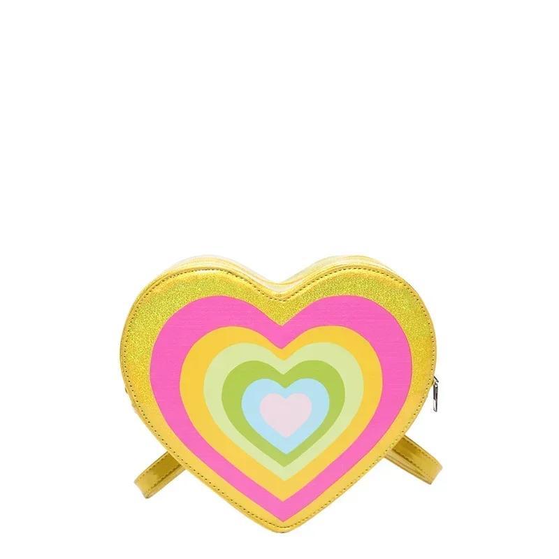 Sweet rainbow love women's bag new western style crossbody dual use shoulder bag