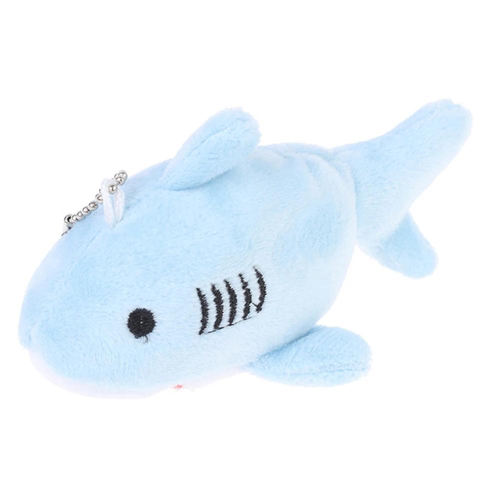 Tiere Cartoon Hai Schlüsselanhänger 12CM Simulation Hai Tasche Anhänger Schlüsselanhänger Anhänger Hai Schlüsselanhänger Hai Plüschtier Meeresbewohner white