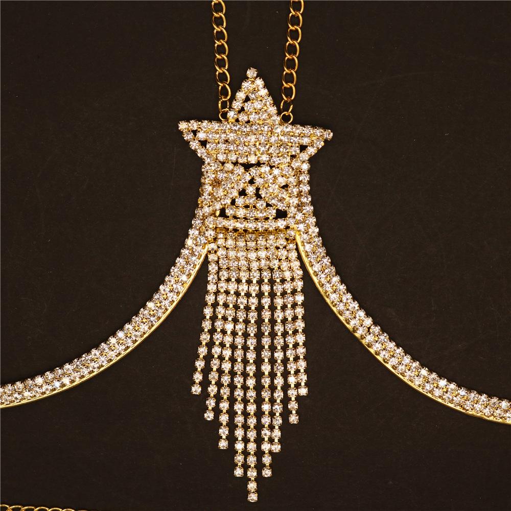 European And American Trend Accessories, Sexy Star Fringed Chest Rest, Bikini Rhinestone Body Chain Body Chain