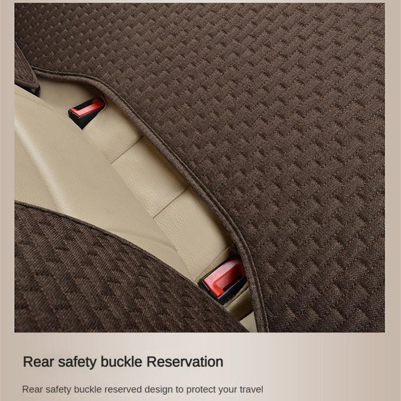 1/2pcs Universal Car Seat Cover Linen Fabric  Non-slip Ventilation Breathable Comfortable Seat Protector Cushion Car Accessories