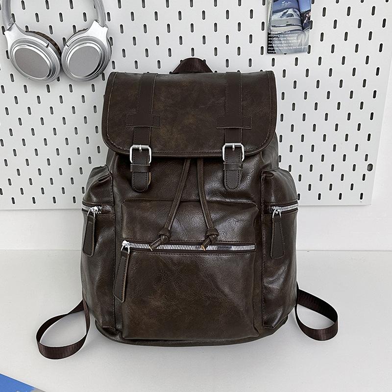 Schoolbag New High-end Fashion Casual Go Out Junior High School Students Class Backpack Male Business Travel Computer Bag