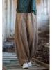 Women's 2025 Distressed Cotton Linen Lantern Pants - Casual, Versatile, Literary Style for Travel