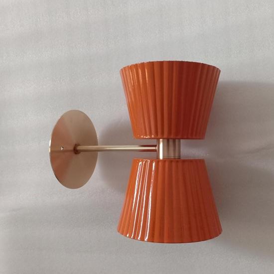 Handmade Diabolo Brass Wall Sconce: Mid Century Modern Italian Light