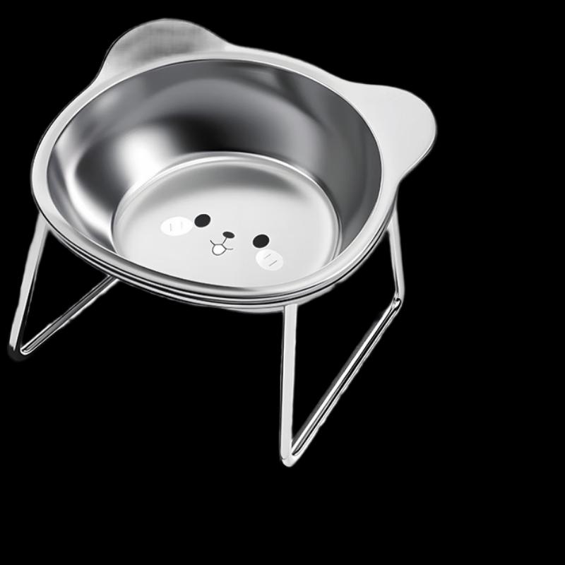 Qi'e Elevated 304 Stainless Steel Cat Bowl