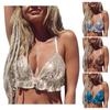 Party Music Festival Sequin Vest Women'S Sequin Suspender Wrap Chest Top Women