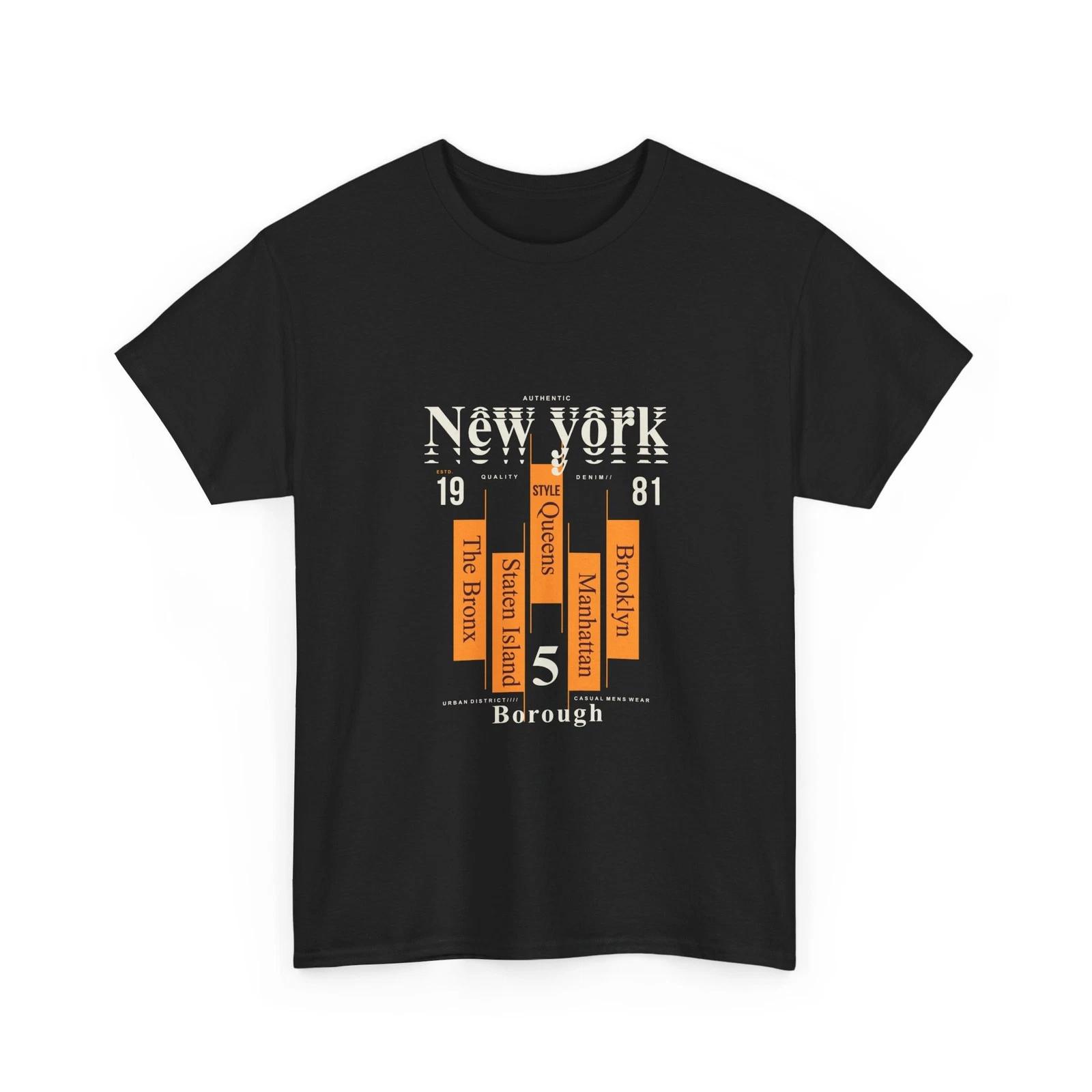 New York T-Shirt | Borough 1981, Manhattan, Queens, Brooklyn, Staten Island Tee S