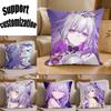 Game HSR CCastorice Square Sofa Pillow Cover Solid Color Living Room Home Decor Cushion Case