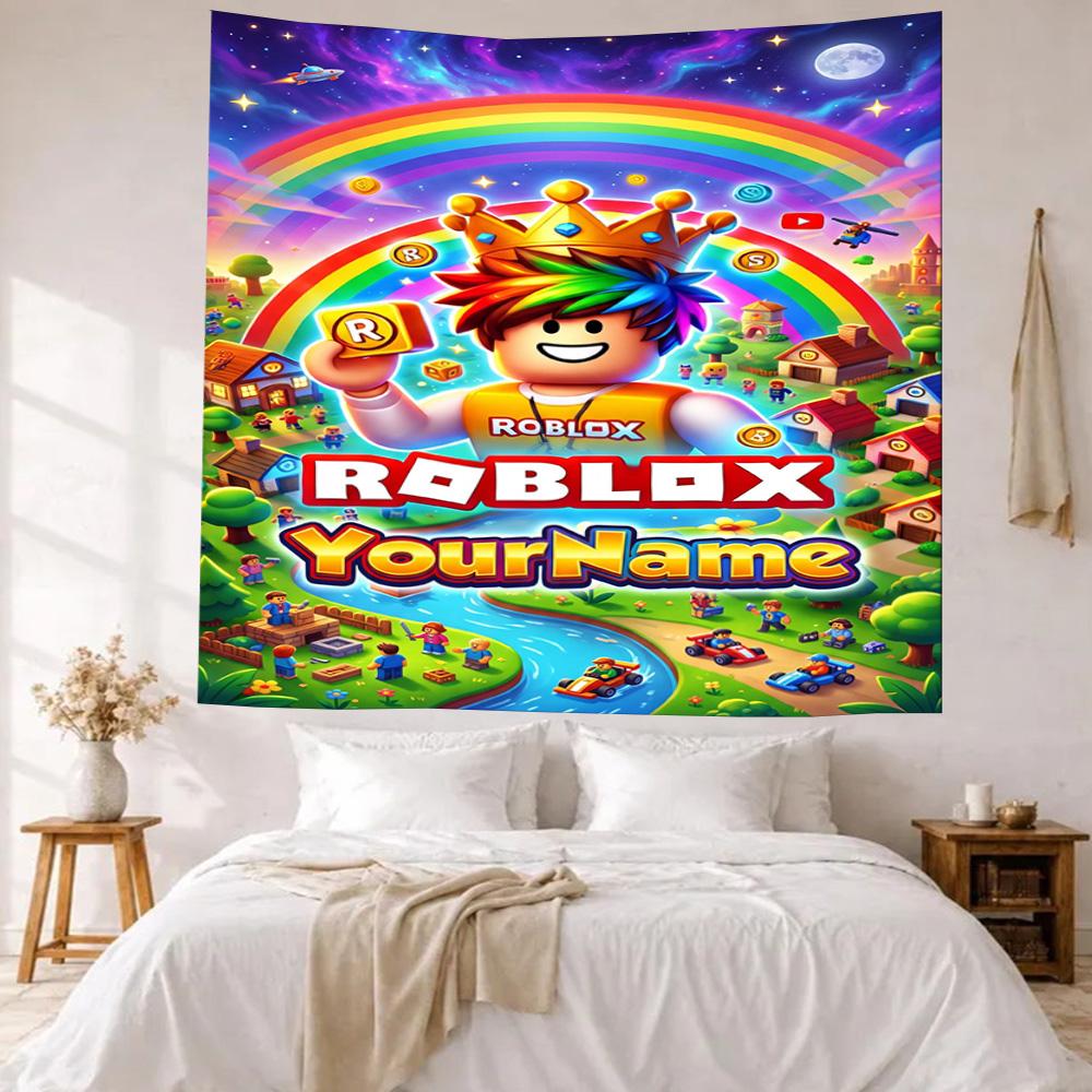 Roblox Custom Your Name Wall Decor Tapestry Art For Pet Memorial Birthdaywedding Party Backdrop Family Gift