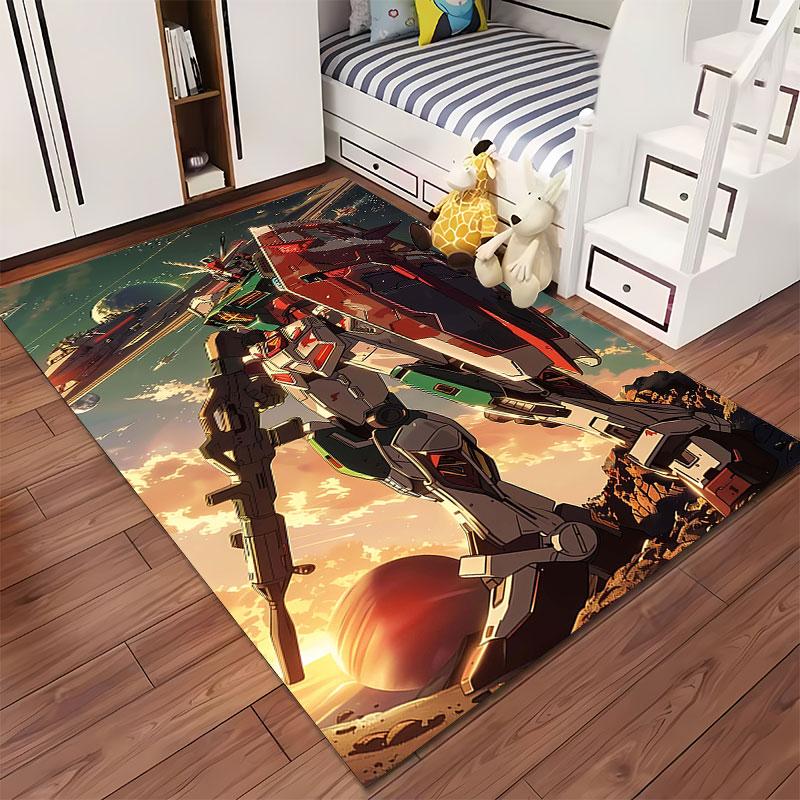 Robot Warrior in Space Scene suitable as a non-slip mat for the living room or bedroom sofa