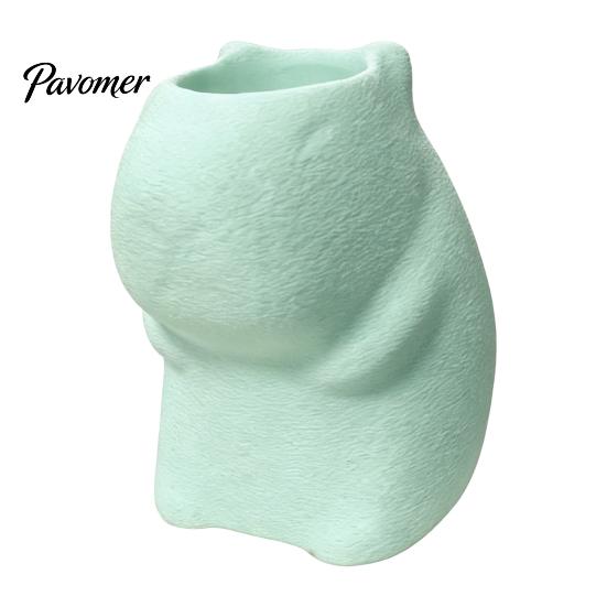 Soft Pink Pen Holder Standing Capybara Holder, Cute Animal Desk Organizer for Pens Makeup Fresh Blue Brushes, Large Capacity Pencil Stand Office Home,