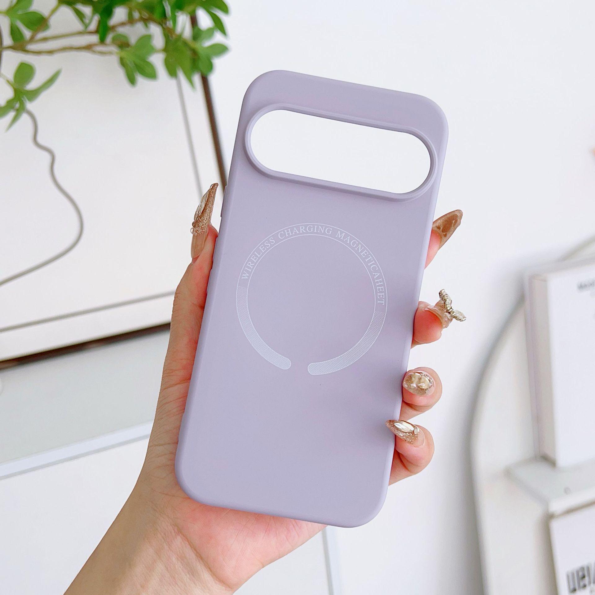 

Магнитный чехол из жидкого силикона для Google Pixel 10 (Прямой край) Pixel 7