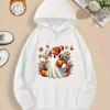 Women Loose Halloween Casual Daily Slight Front Pocket Women Hoody Graphic Print Long Sleeve Breathable Funny Refresh Sweatshirt