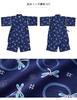and Jinbei Japanese summer Baby top and bottom perfect for fireworks evening and Flowing Water Dragonfly dark blue Boys' girls' short-sleeved