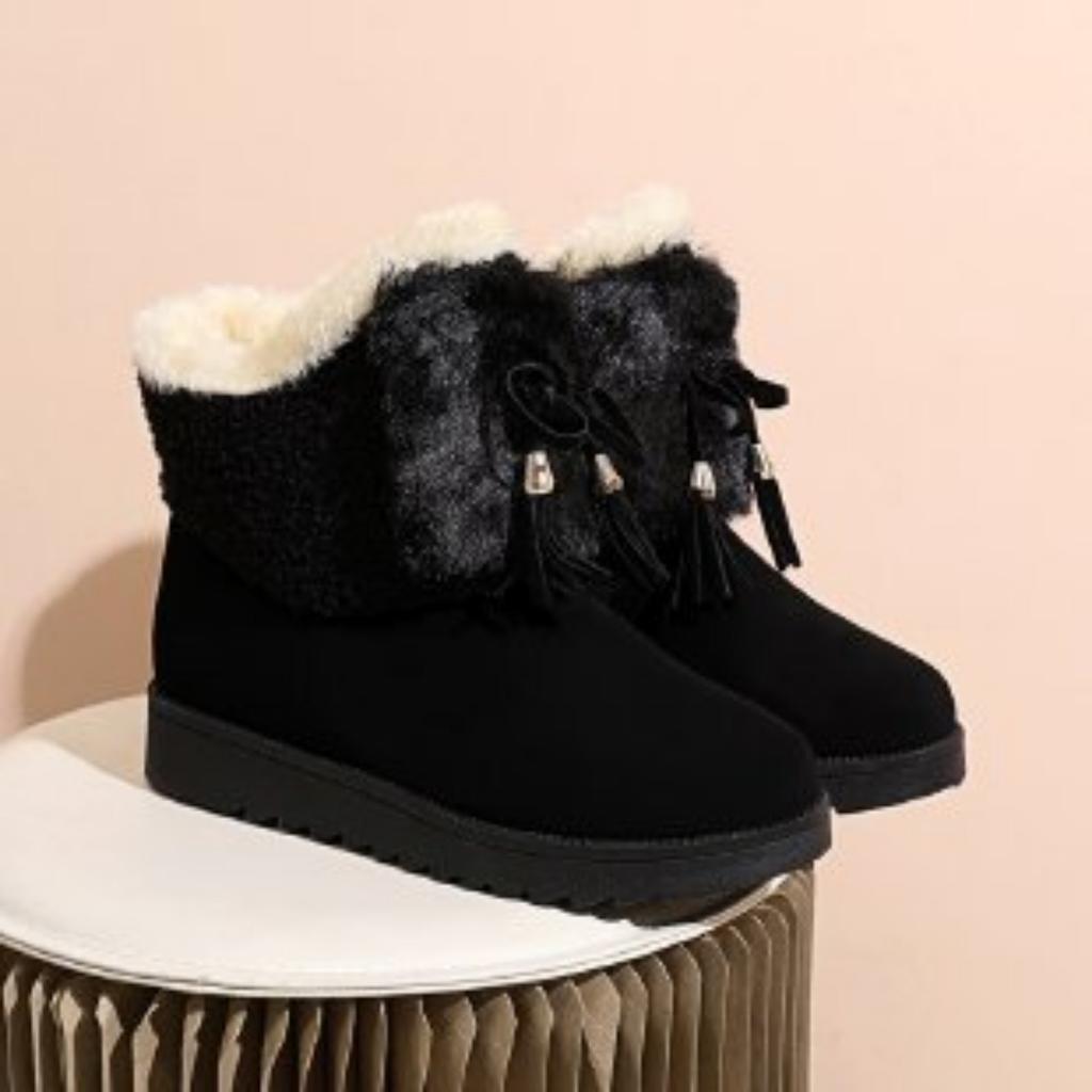 Northeast Snow Boots Women's Waterproof and Non-slip Older Children's Boots Winter Piled Thickened Cotton Shoes Princess Short Boots