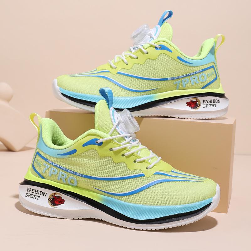 Red Rabbit 7Pro Children's Sneakers Breathable Double Mesh Lightweight Boys and Girls Button Student Lightweight Running Shoes