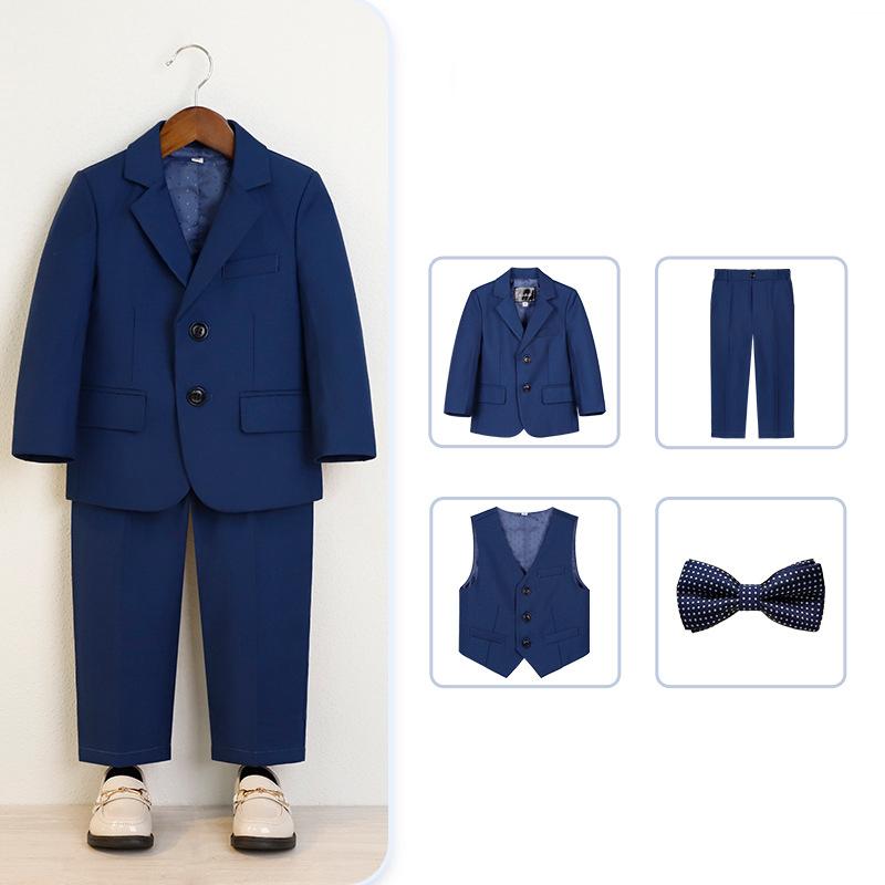Bambini Ragazzi Bianco Blazer Gilet Pantaloni Bambini Matrimonio Ballo Vestito Bambino Ragazzo Elegante Vestito Festa