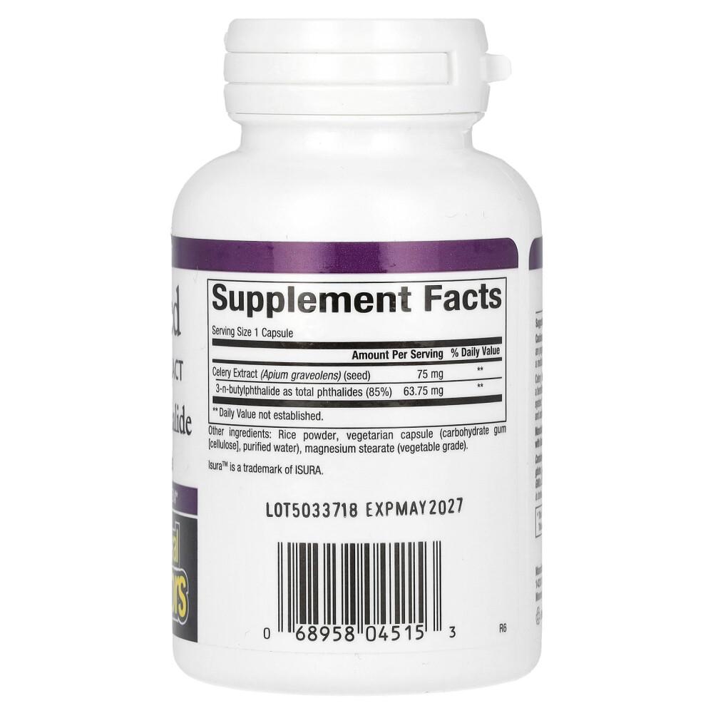 Natural Factors Celery Seed Standardized Extract Veggie Capsules, 60 Count