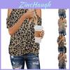 Camiseta Elegante Feminina com Estampa de Leopardo e Design Cold Shoulder Perfeita Para Usar no Verão