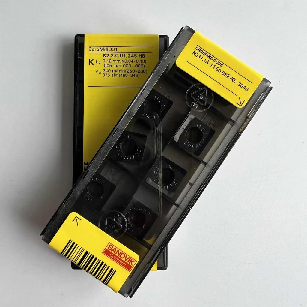 Original Sandvik / N331.1A-115008E-KL 3040 / CNC Lathe Carbide Blade 10 PCS