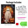 Halloween pearl painting art full pearl handmade diy ghost and pumpkin home decorations