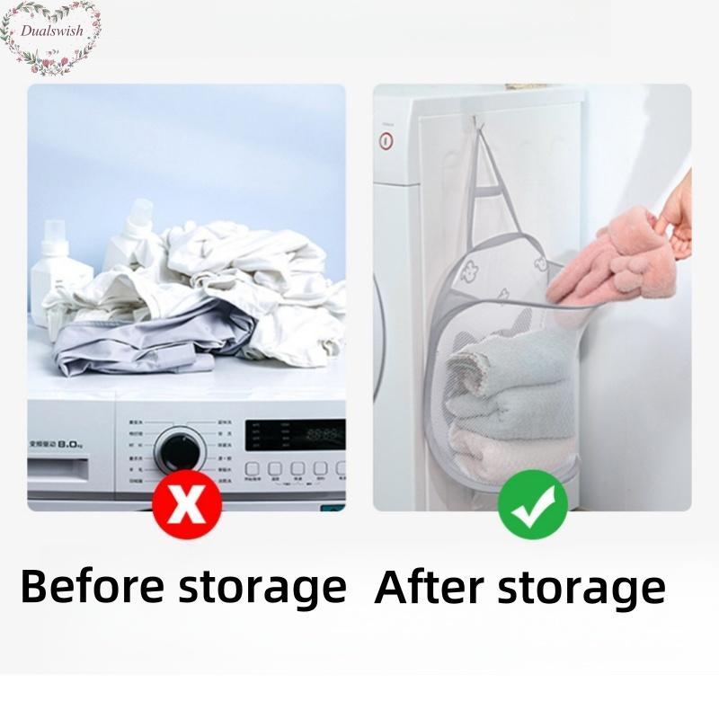 Storage Laundry Mesh Bag Washing Dirty Clothes Storage Wall-mounted Laundry Hamper Portable Storage Bag for Travel