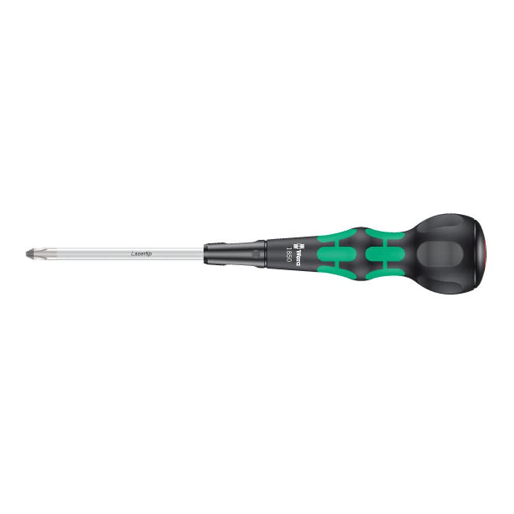 

WERA Ball Clip Phillips Screwdriver Ball Type Handle Tip Size 2 Shaft Length 100mm 007906
