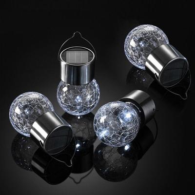 Cracked Glass Chandeliers LED Outdoor Courtyard Solar Light Garden Villa Decoration Landscape Light