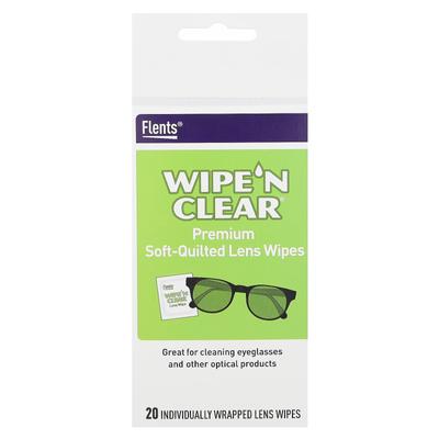 Wipe 'N Clear, Gestepptes Weiches Premium Linsenpapier, Einzeln verpackt 20 Blatt