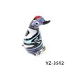 Colorful Cute Glass Duck Mini Figurine Craft Ornament Easter Animal Tiny Statues Home Table Micro Fairy Garden Decor Accessories