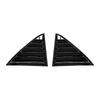 For Chrysler 300C 2011- Car Rear Louver Window Side Shutter Cover Trim Sticker Vent Scoop ABS Carbon Fiber Style Gloss Black