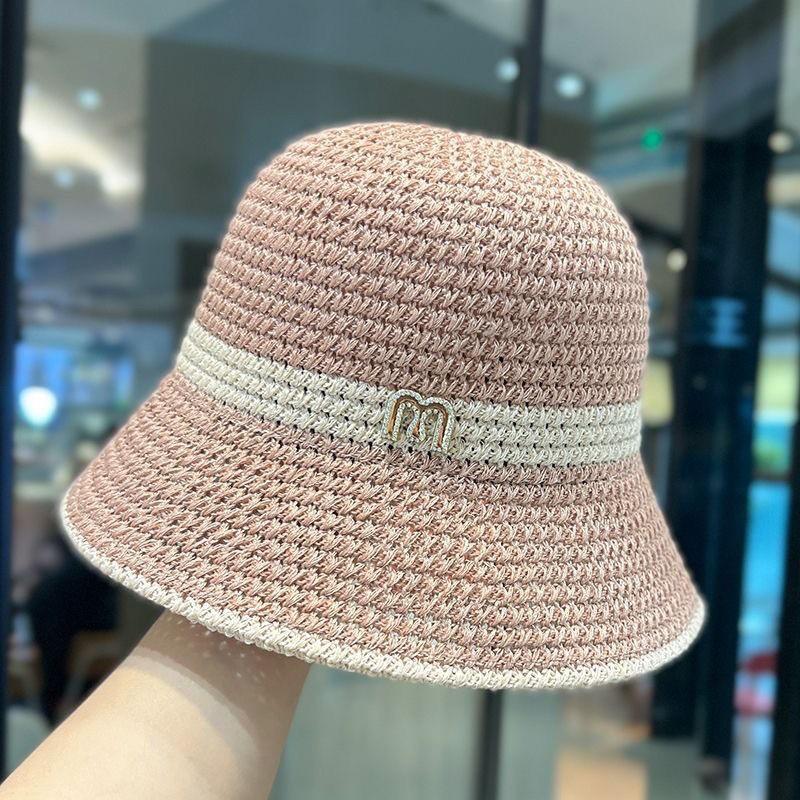 Large Brim Bucket Hat Women's Summer Versatile Vacation Sun Hat Sun Protection Thin Sun Hat Bow Fashion OL