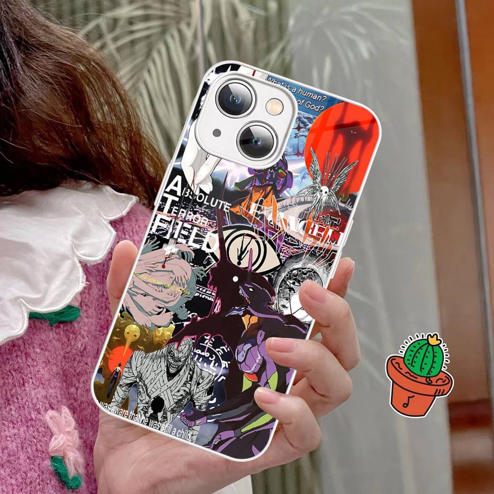 

N-Neon G-Genesis E-Evangelion Tempered Glass For Iphone 14 13 12 11 Pro Mini XS MAX 14Plus X XS XR Cover iphone 14