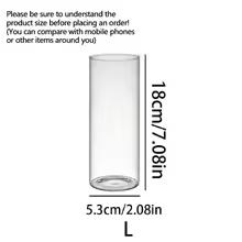 Large capacity Cylinder Wedding Glass Cup Candlestick Straight Tube Glass Vase Dining Table Candle Decoration Art Storage Jar
