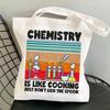 Women Shopping Bag Chemistry Canvas Bag Harajuku Reuseable Shopper Canvas Bag Girl Handbag Tote Shoulder Lady Bags