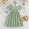 Vestido Verde Dulce Para Niñas - Vestido de Princesa de Moda de Verano para Niños