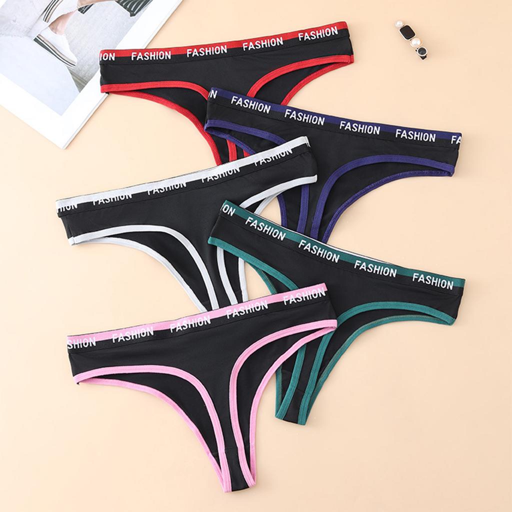 Women's Sports And Fitness Breathable Letter Seamless Low Waist Underwear