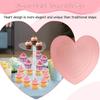 Three-Tier Heart-Shaped Acrylic Cupcake Stand for Weddings and Parties