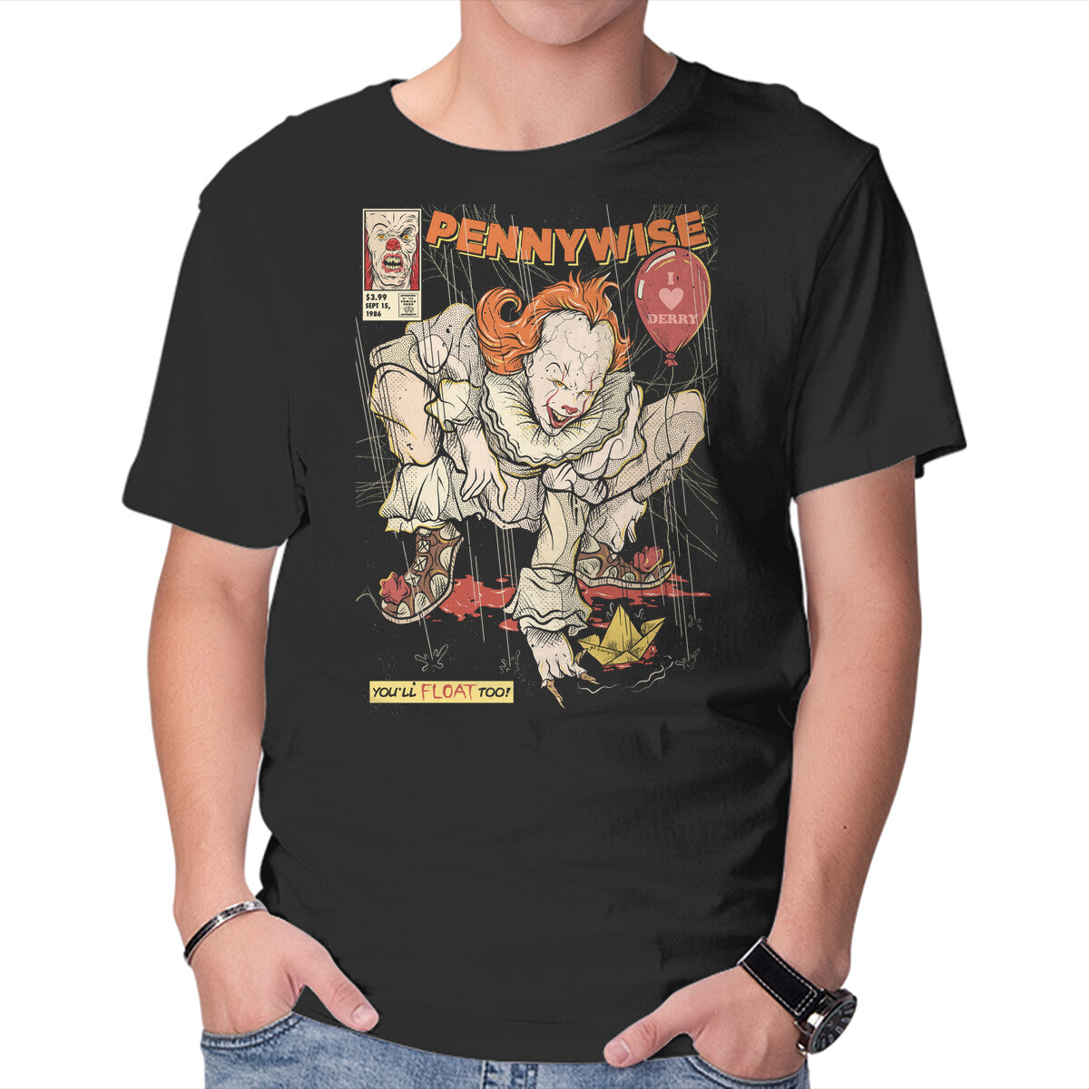 Unisex Crew Neck T-Shirt I Love Derry Graphic Short Sleeve Casual Tee XXXXL