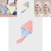 Hair Drying Cap Microfiber Towel With Double Layer Absorbent Soft Material For Spa And Shower Use