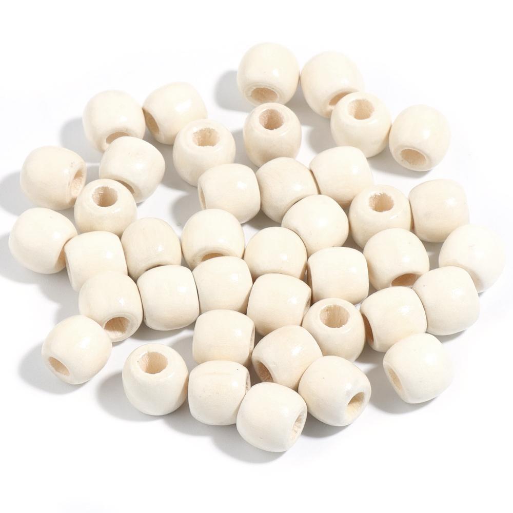 Natural Wooden Beads Colorful Eco-Friendly High Quality Large Hole Loose Beads DIY Handmade Bracelet Necklace Toy Accessories