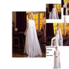 European Fantasy Costume For Women With Deep V Neck And Slit Skirt For Halloween Parties
