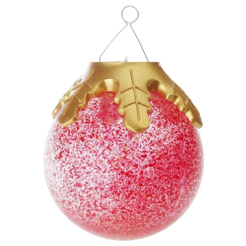 LED Christmas Tabletop Decors Auto Timer Durable Cracked Plastic Design Snowflake Accent 6Inch Holiday Ornament