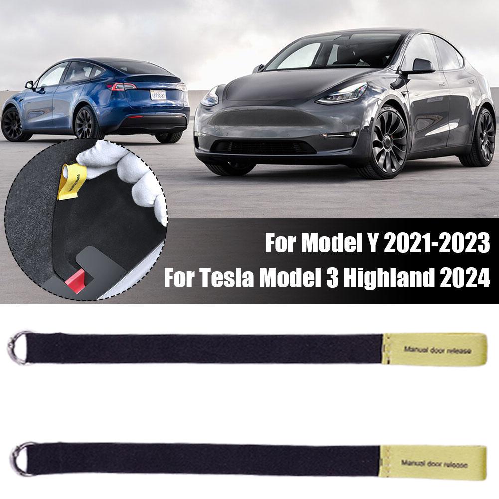 Rear Door Mechanical Switch Extended Car Door Emergency Handle Manual Door Release Emergency Puller Button For Tesla Model Y