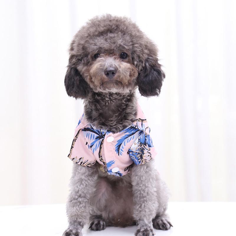 Spring Summer Hawaii Holiday Printed Dog Shirt Teddy Schnauzer Cat Dog Clothes Suitable For Small Medium Dogs Cats Pet Products