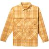 Plaid Print Single-Breasted Long Sleeve Shirt Men Shirts Yellow TB0A6FZ77631